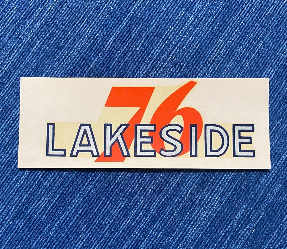 Vintage Union 76 Oil Lakeside California Water Decal Gas Station Travel Souvenir